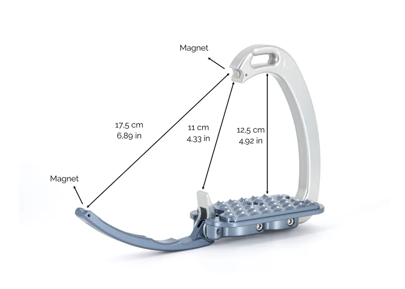 Tech Venice Flat Evo Safety Stirrups-Silver/Titanium-5